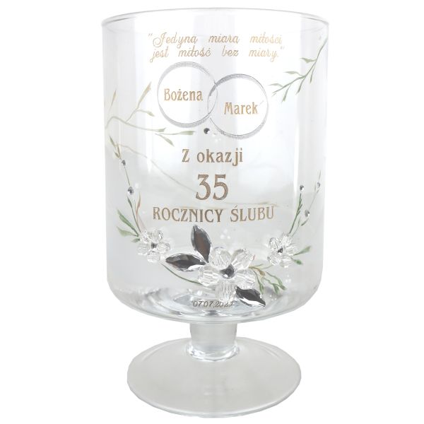 Personalizowany wazon z okazji Ślubu lub Rocznicy Ślubu