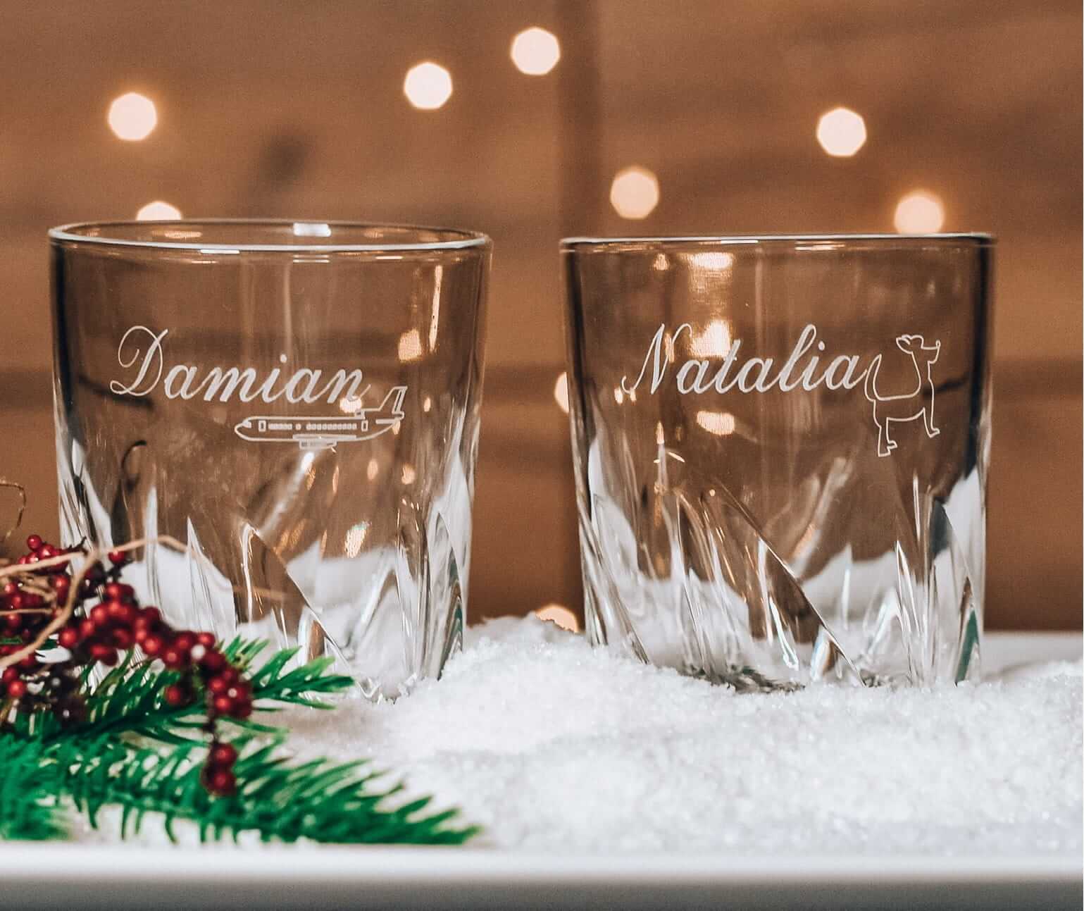 szklanka personalizowana damian natalia